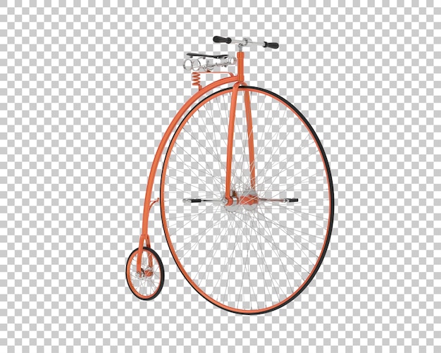 Bicicleta retro aislada en un fondo transparente Ilustración de renderización 3D