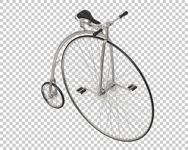 Bicicleta retro aislada en un fondo transparente Ilustración de renderización 3D