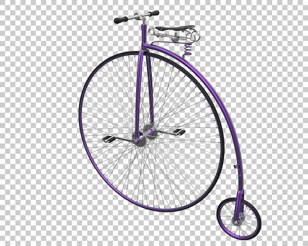 Bicicleta retro aislada en un fondo transparente Ilustración de renderización 3D
