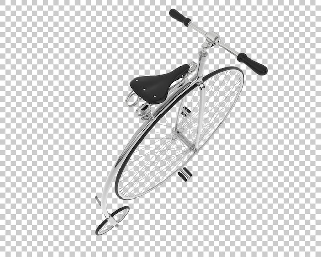 PSD bicicleta retro aislada en un fondo transparente ilustración de renderización 3d