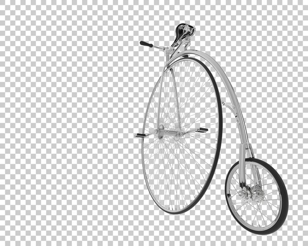 Bicicleta retro aislada en un fondo transparente Ilustración de renderización 3D