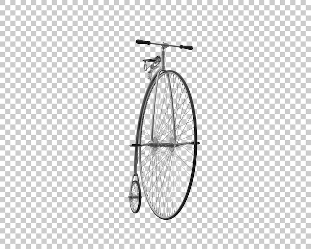 Bicicleta retro aislada en un fondo transparente Ilustración de renderización 3D