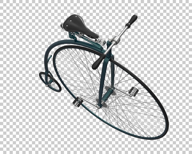 Bicicleta retro aislada en un fondo transparente Ilustración de renderización 3D