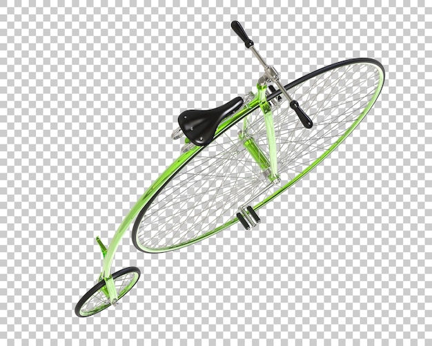 PSD bicicleta retrô isolada em fundo transparente ilustração de renderização 3d