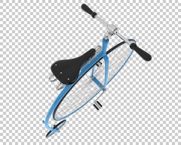 PSD bicicleta retrô isolada em fundo transparente ilustração de renderização 3d