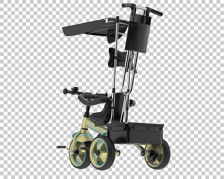 PSD bicicletta per bambini isolata su sfondo trasparente illustrazione di rendering 3d
