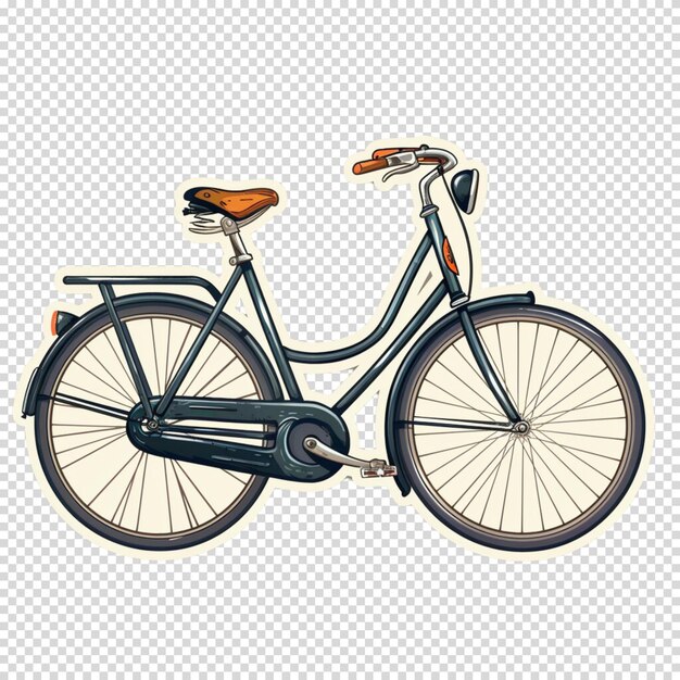 PSD bicyclette isolée sur fond transparent