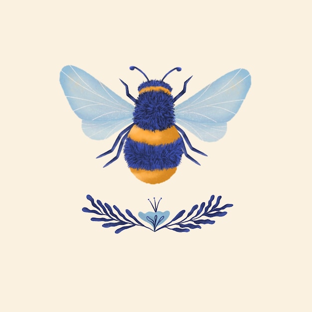 Biene Hand gezeichnete Illustration