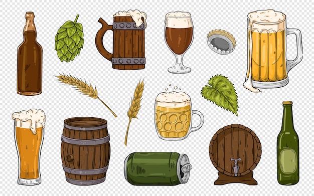 PSD bier clipart illustrationen