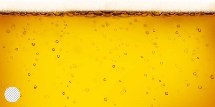 PSD bière avec mousse et bulles