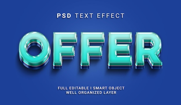 Bieten sie einen psd-texteffekt im 3d-stil an