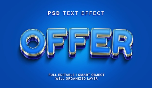 PSD bieten sie einen psd-texteffekt im 3d-stil an