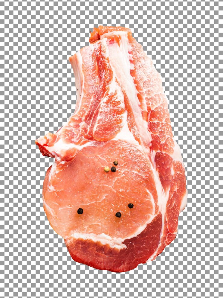 PSD bife de carne crua fresca isolado em fundo transparente