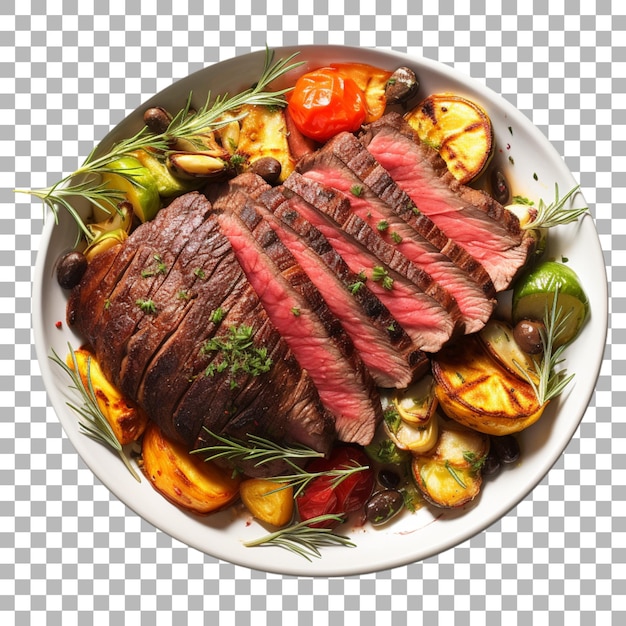 PSD bife de carne em fundo transparente