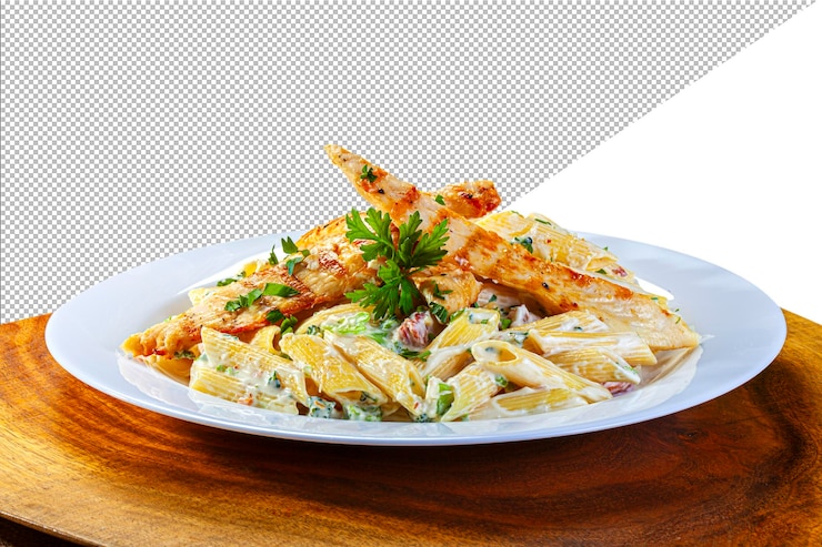 PSD bife de frango grelhado com penne