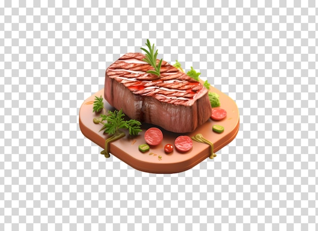 bife isolado em fundo png transparente