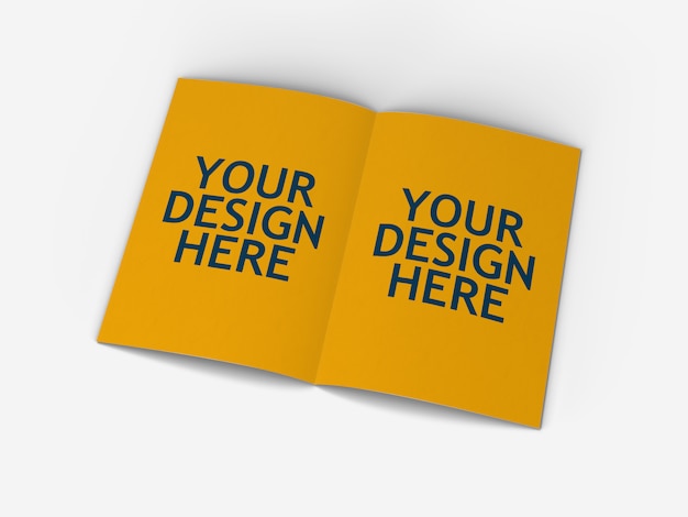 PSD bifold brochure mockup