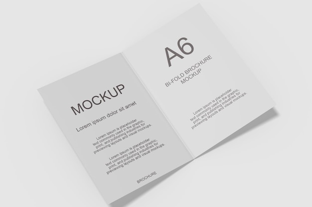 Bifold Broschüre Mockup Design in 3D-Rendering