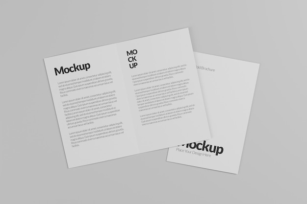 Bifold Broschüre Mockup Vorlage