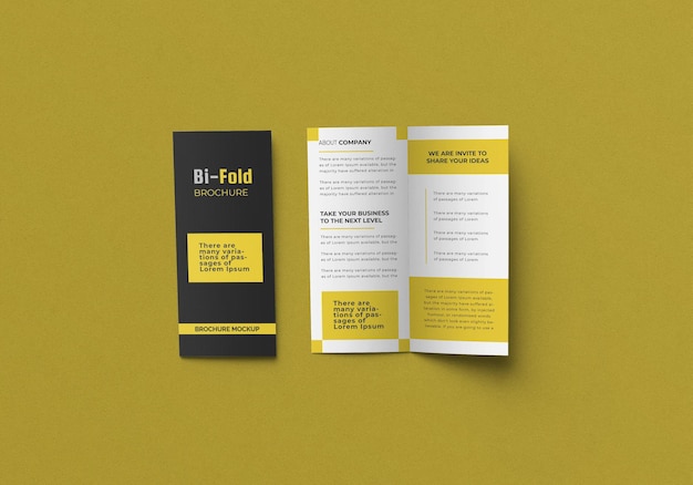 PSD bifold flyer broschüre mockup design