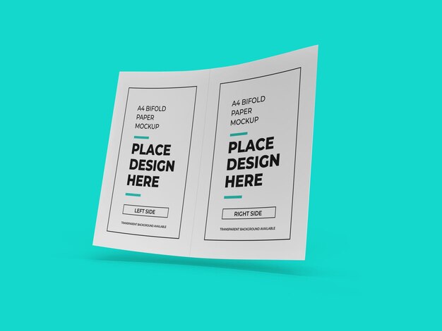 Bifold flyer mockup design isoliert