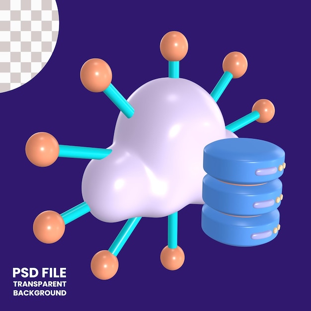 Big Data 3D-Illustrationsschild