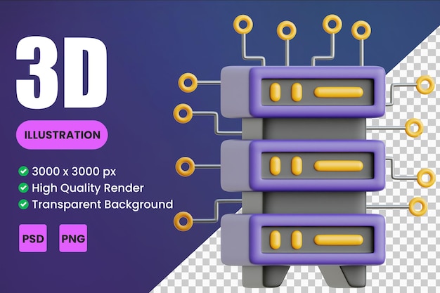 Big Data 3D-Symbolillustrationen