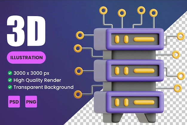 PSD big data 3d-symbolillustrationen