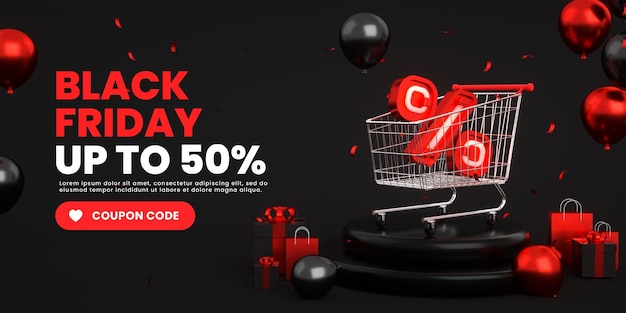 Big mega flash super black friday sale social media post banner für sonderangebotsförderung