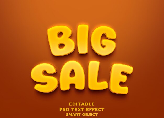 Big Sale 3d text effect design