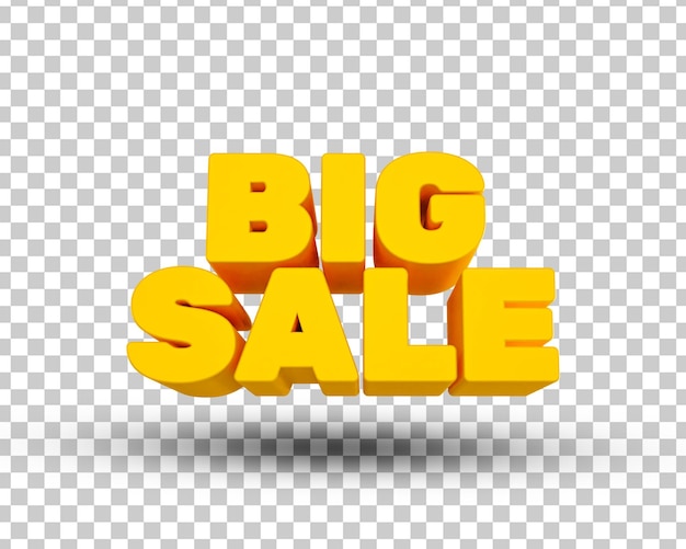 PSD big sale 3d-text-psd-datei mit durchsichtigem hintergrund