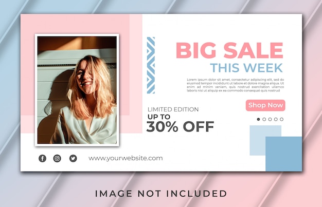 Big sale banner landing page vorlage