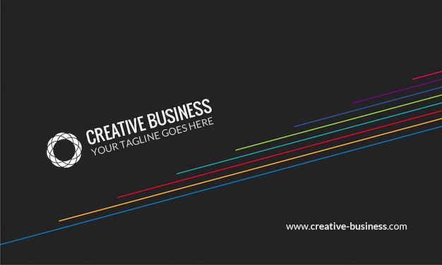 Biglietto da visita creativo con linee astratte e logo geometrico