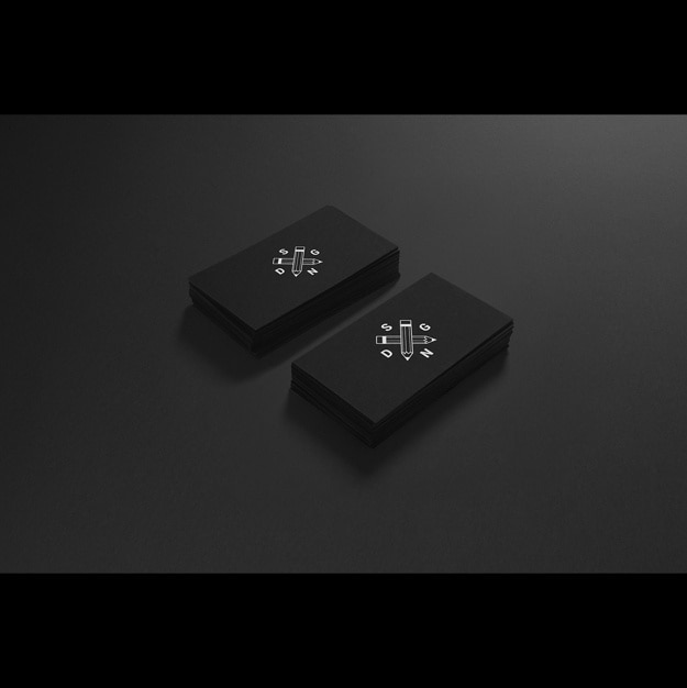 Biglietto da visita mock up di progettazione