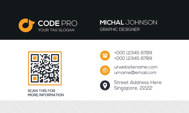 Biglietto da visita professionale con codice QR