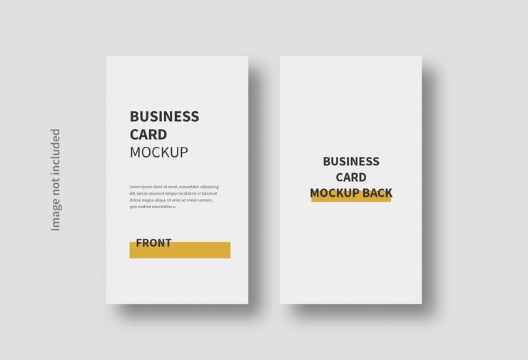Biglietto da visita verticale realistico Minimal Mockup isolato