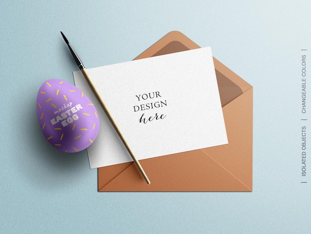Biglietto di auguri per le vacanze, invito, volantino, con foto e mockup di buste