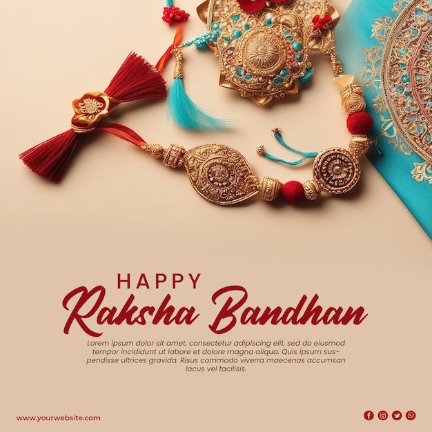 Biglietto di auguri Raksha bandhan con design in stile etnico