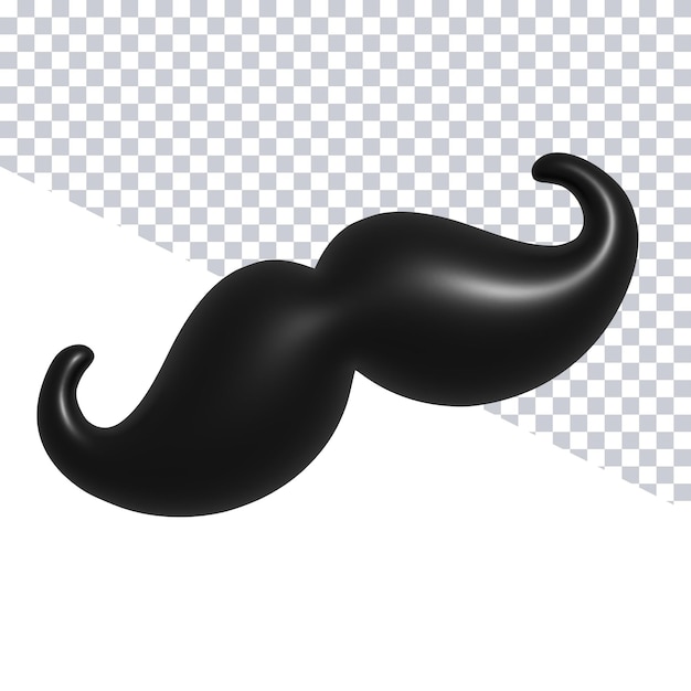 bigode ícone 3d