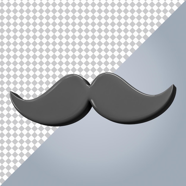 PSD bigote, 3d, icono