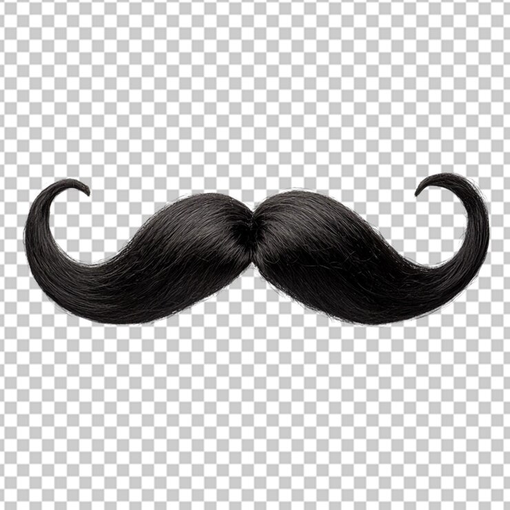 PSD el bigote aislado sobre un fondo transparente