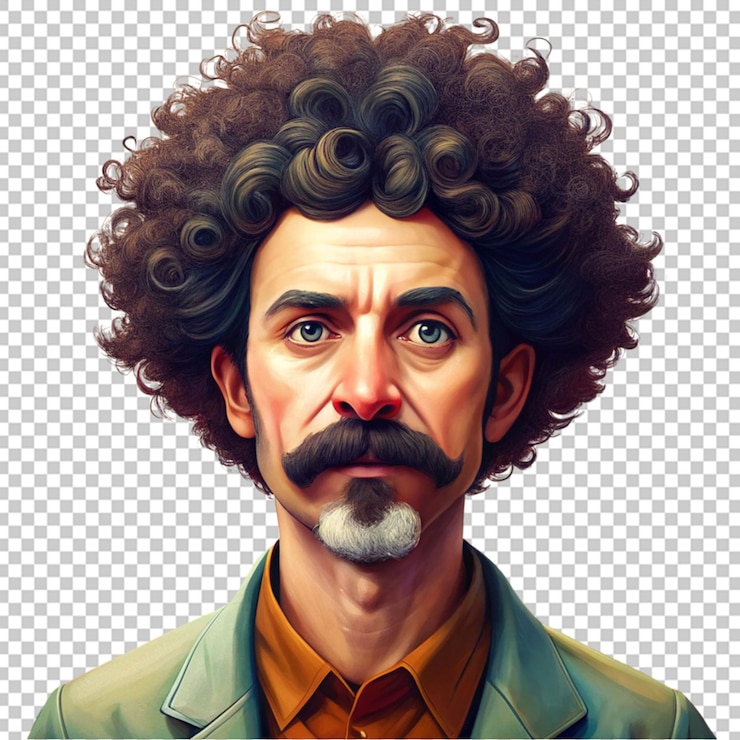 PSD el bigote aislado sobre un fondo transparente