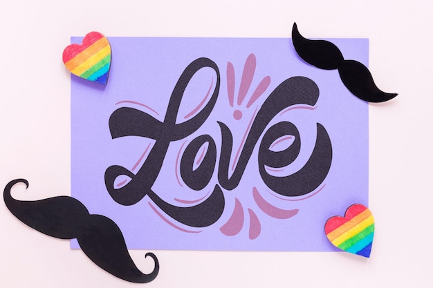 PSD bigote para el día del orgullo