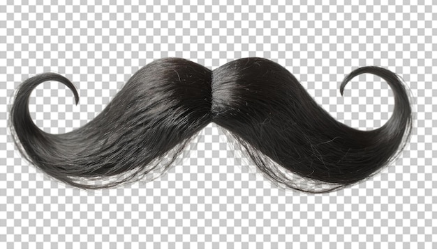 PSD bigote isolado em fundo transparente.