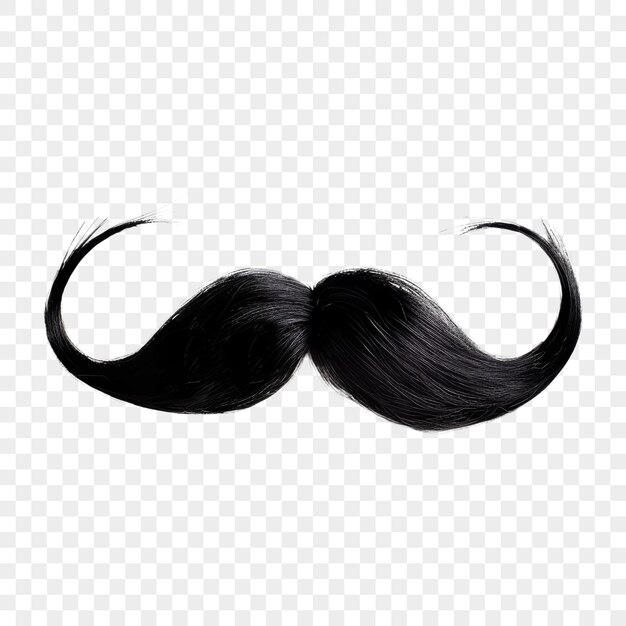 El bigote negro rizado en un fondo aislado Elemento de traje gracioso