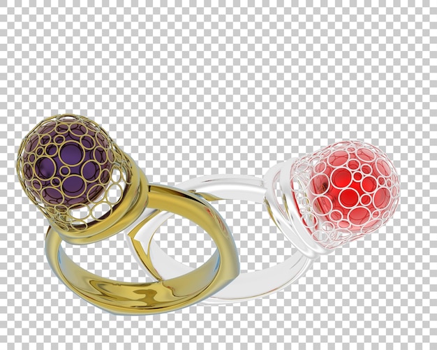 Bijoux sur fond transparent illustration de rendu 3d