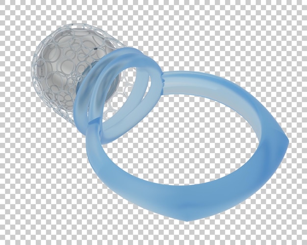 PSD bijoux sur fond transparent illustration de rendu 3d