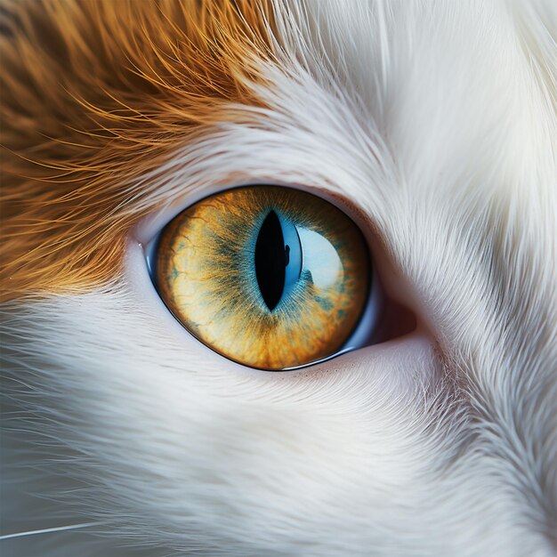 PSD bild einer katze mit blauen augen