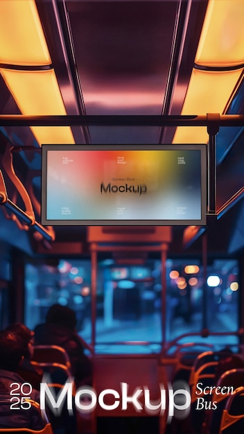 Bildschirm im Bus-Mockup