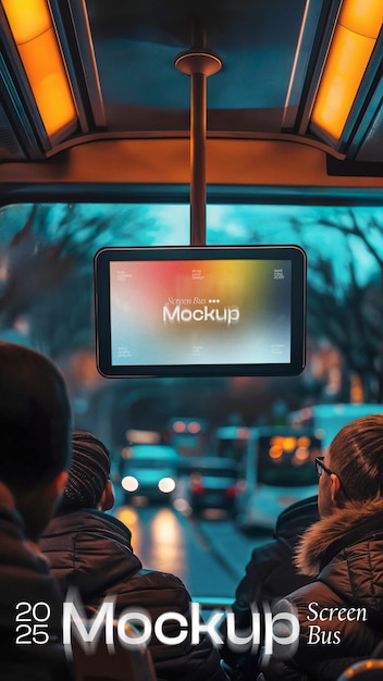 Bildschirm im Bus-Mockup